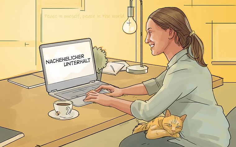 Frau Laptop Nacheehelichenunterhalt iurFRIEND® AG